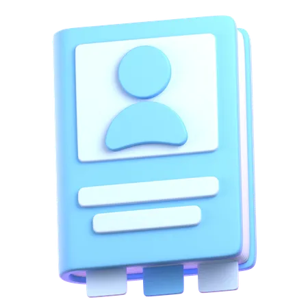 Carnet de contacts  3D Icon