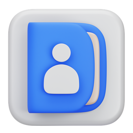 Carnet de contacts  3D Icon