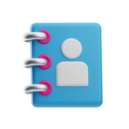 Carnet de contacts  3D Icon