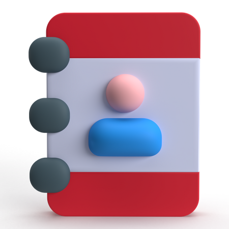 Carnet de contacts  3D Icon