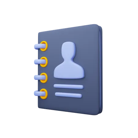 Carnet de contacts  3D Icon