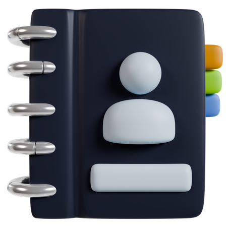 Carnet de contacts moderne  3D Icon