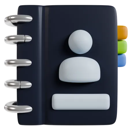 Carnet de contacts moderne  3D Icon