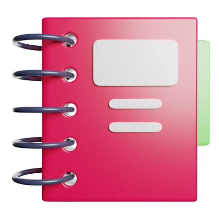 Carnet de notes  3D Icon