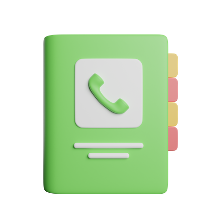 Carnet de numéros de contact  3D Icon