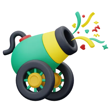 Carnival Cannon  3D Icon