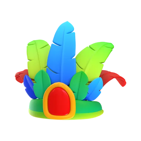 3 D Rendering Mardi Gras Carnival Crown Illustration 3D Icon