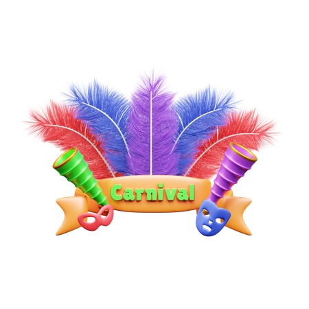 Carnival Feathers  3D Icon