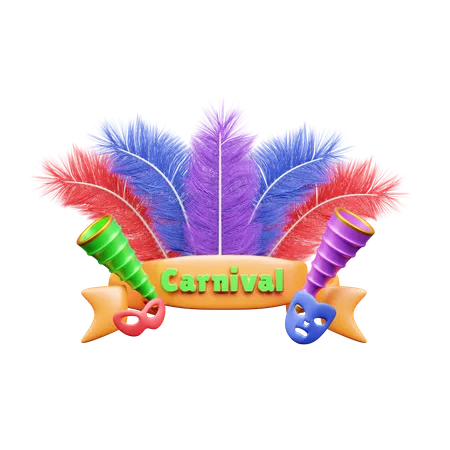 Carnival Feathers  3D Icon