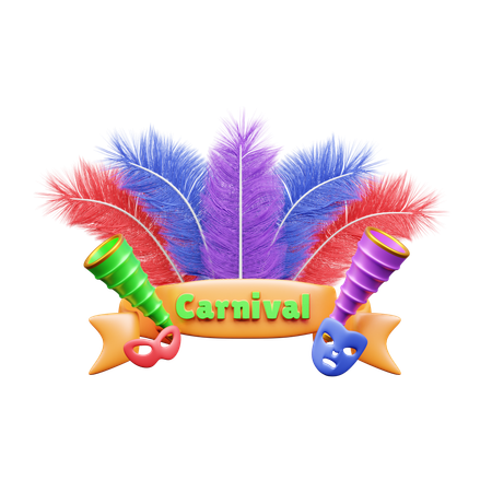 Carnival Feathers  3D Icon