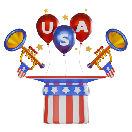 Carnival Hat  3D Icon