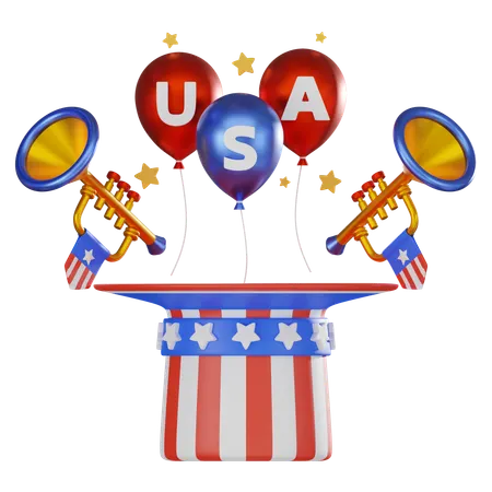 Carnival Hat  3D Icon