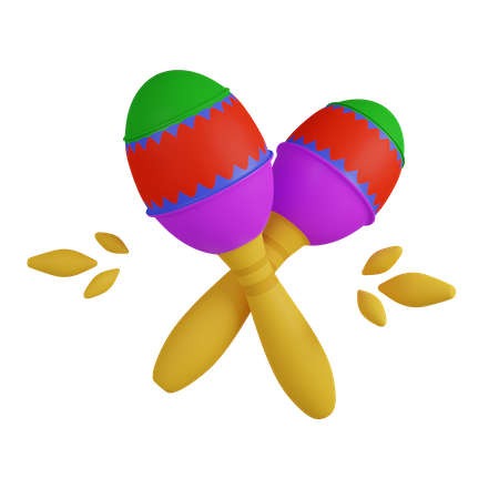Carnival Maracas  3D Icon