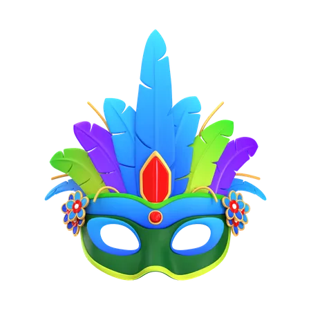 3 D Rendering Carnival Mask Illustration 3D Icon