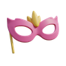 3d masquerade mask logo