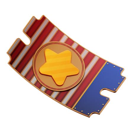 Carnival Ticket  3D Icon