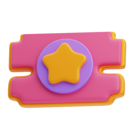 Carnival Ticket  3D Icon