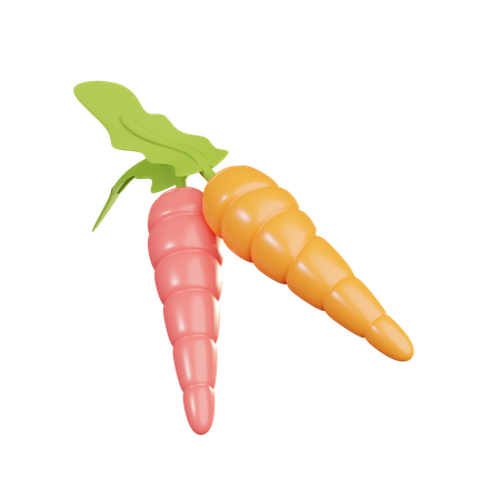 Carotte  3D Icon