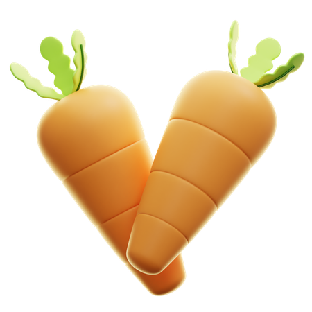 Carottes  3D Icon