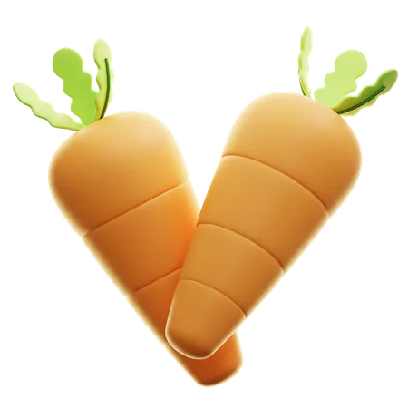 Carottes  3D Icon