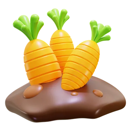 Carottes  3D Icon