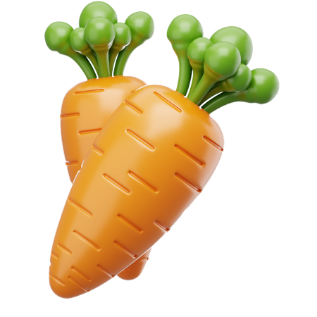 Carottes  3D Icon