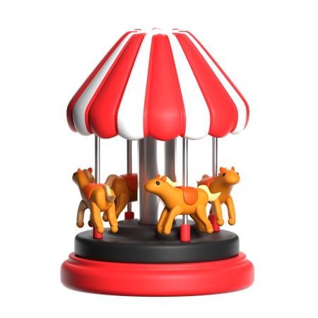 회전 목마  3D Icon