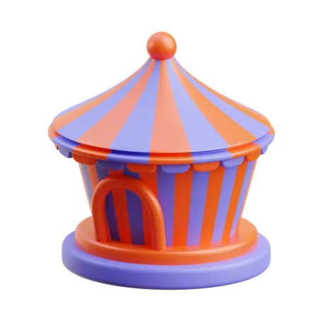 Tienda de circo  3D Icon