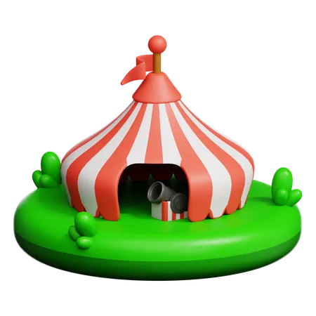 Tienda de circo  3D Icon