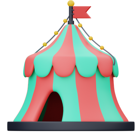 Tienda de circo  3D Icon