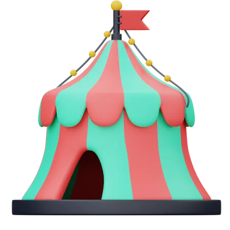 Tienda de circo  3D Icon