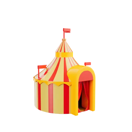 Tienda de circo  3D Icon