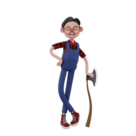 Carpenter  3D Illustration