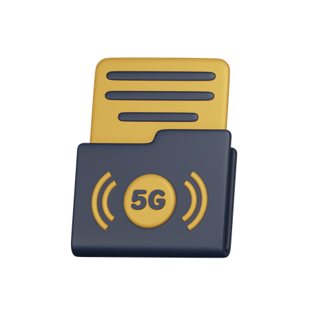 Carpeta 5G  3D Icon