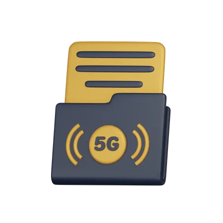 Carpeta 5G  3D Icon