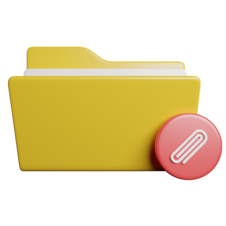 Carpeta adjunta  3D Icon