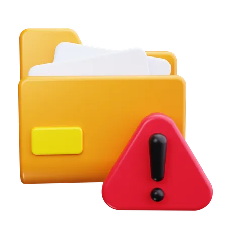 Alerta de carpeta  3D Icon