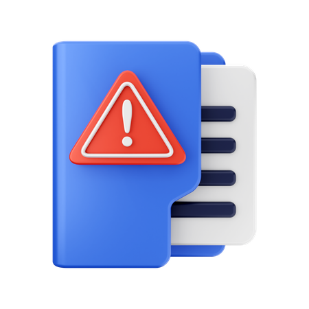 Carpeta de alerta  3D Icon