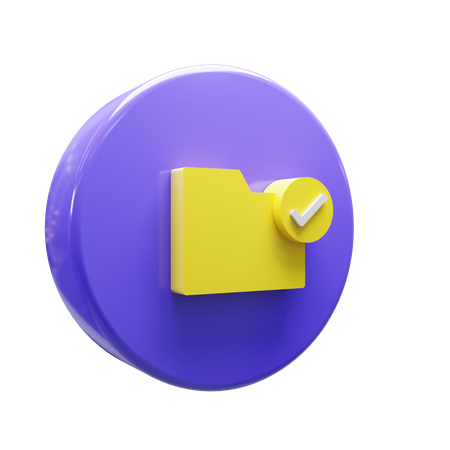 Carpeta aprobada  3D Icon