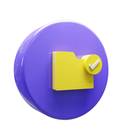 Carpeta aprobada  3D Icon