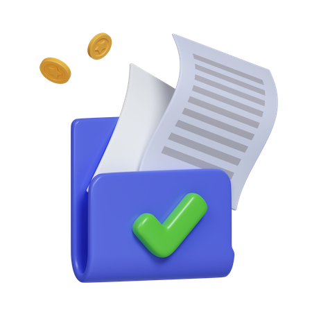 Carpeta aprobada  3D Icon