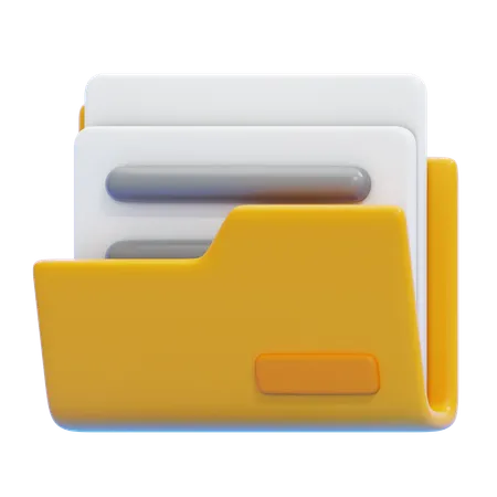 Carpeta de archivos  3D Icon