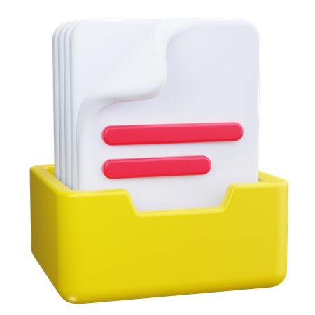 Carpeta de archivos  3D Icon