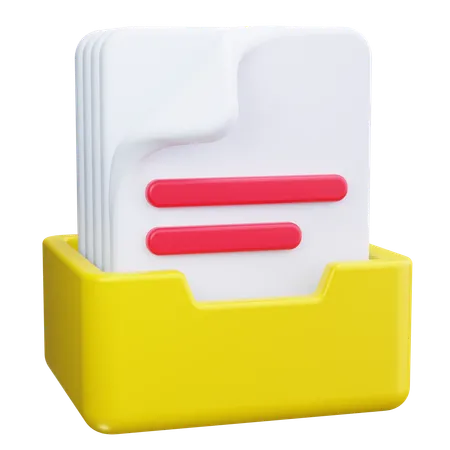 Carpeta de archivos  3D Icon