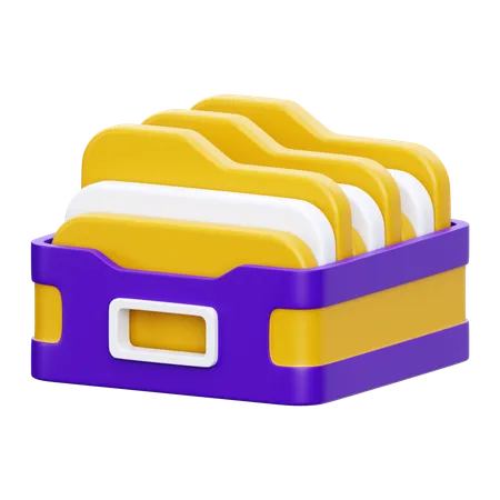 Carpeta de archivos  3D Icon