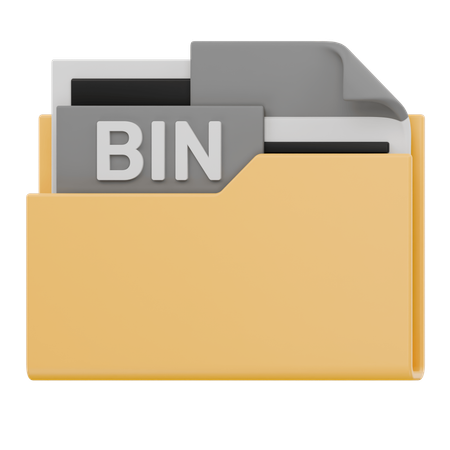 Carpeta de archivos Bin  3D Icon