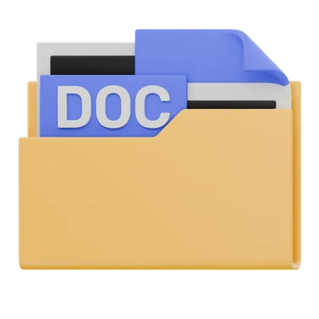 Carpeta de archivos Doc  3D Icon