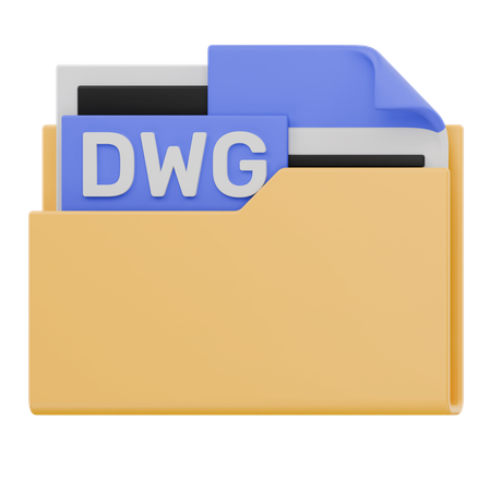 Carpeta de archivos Dwg  3D Icon