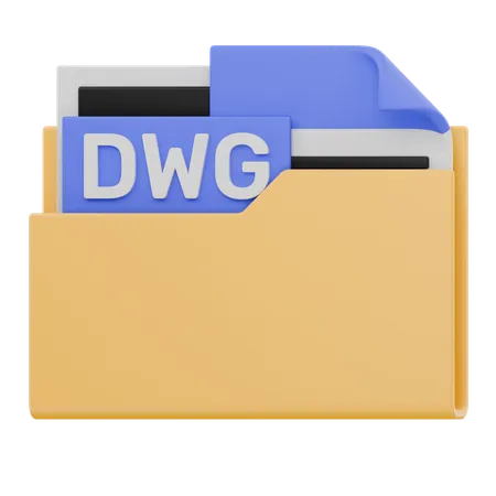 Carpeta de archivos Dwg  3D Icon