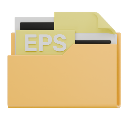 Carpeta de archivos eps  3D Icon